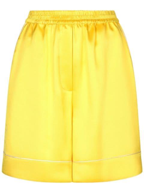 Lemon silk shorts by DOLCE&GABBANA