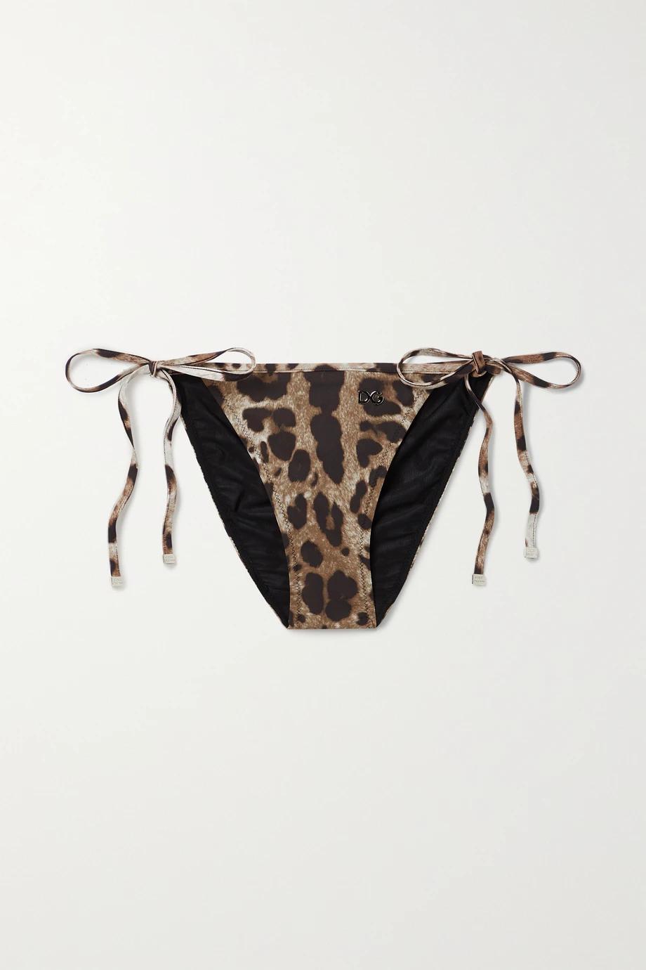 Leopard-print bikini briefs by DOLCE&GABBANA