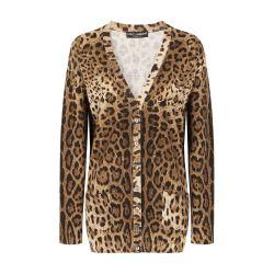 Leopard-print cashmere cardigan by DOLCE&GABBANA