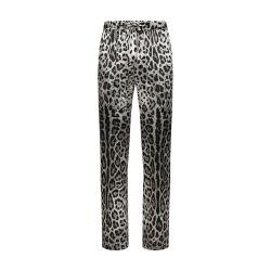Leopard-print satin pants by DOLCE&GABBANA