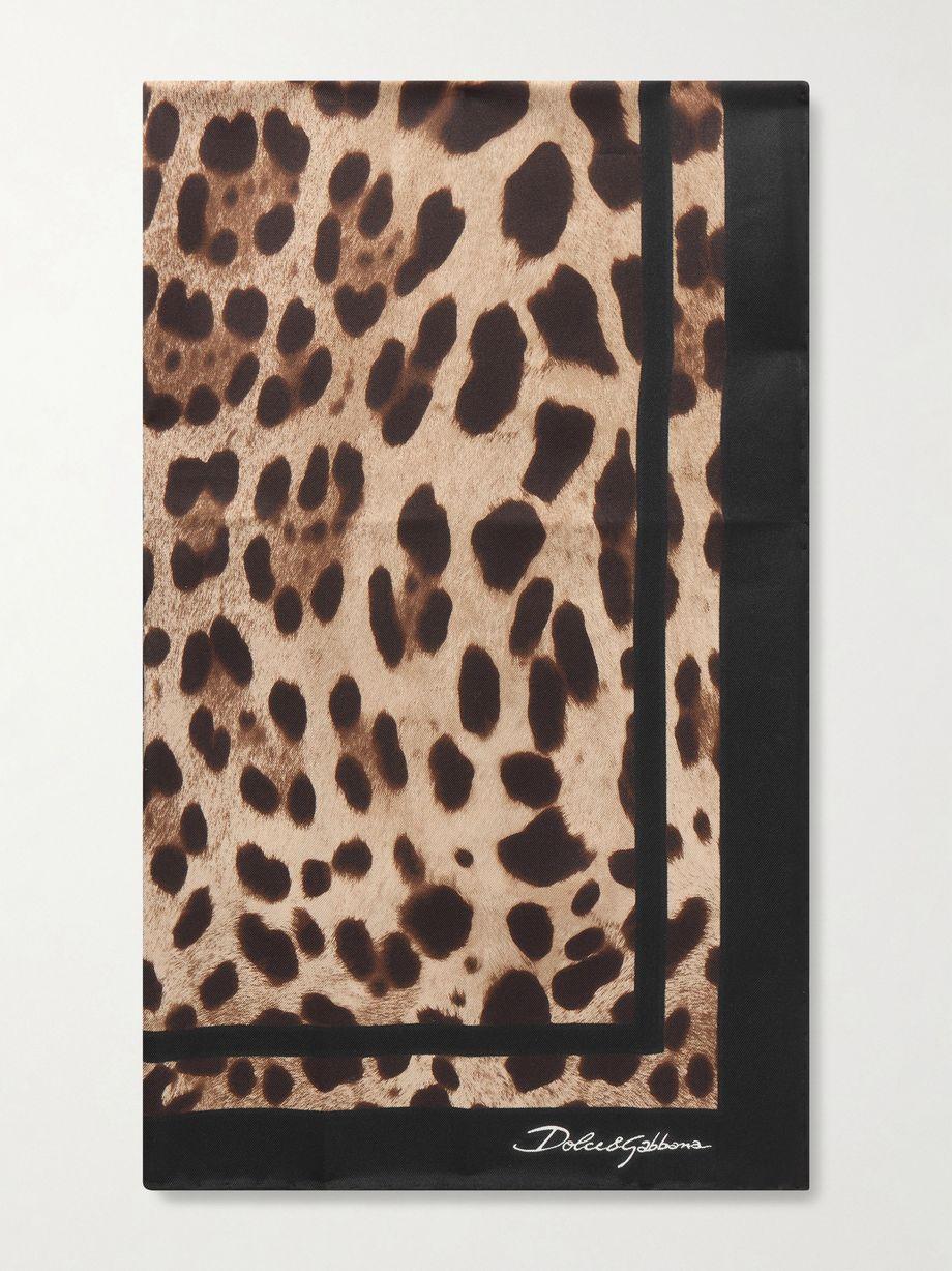 Leopard-print silk-twill scarf by DOLCE&GABBANA