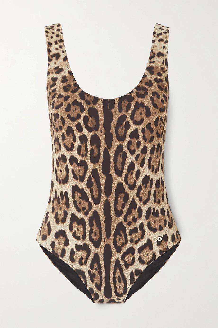 Leopard-print swimsuit by DOLCE&GABBANA