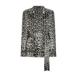 Leopard printed satin robe by DOLCE&GABBANA