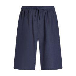 Linen shorts with DG logo by DOLCE&GABBANA