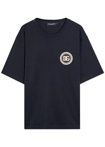 Logo-appliquéd cotton T-shirt by DOLCE&GABBANA