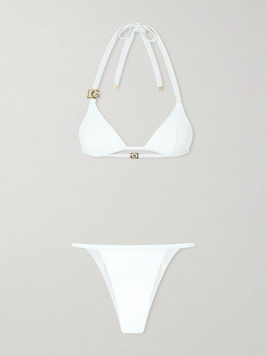 Logo-embellished stretch jersey bikini by DOLCE&GABBANA