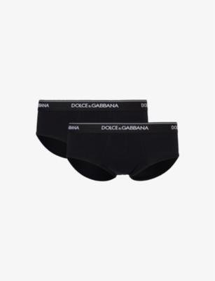 Logo-waistband pack of two stretch-cotton briefs by DOLCE&GABBANA