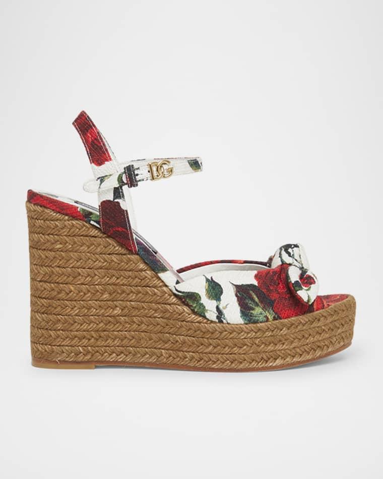Lolita Floral Wedge Espadrille Sandals by DOLCE&GABBANA