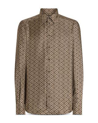 Long Sleeve Printed Silk Shirt by DOLCE&GABBANA