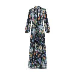 Long floral-print chiffon dress by DOLCE&GABBANA