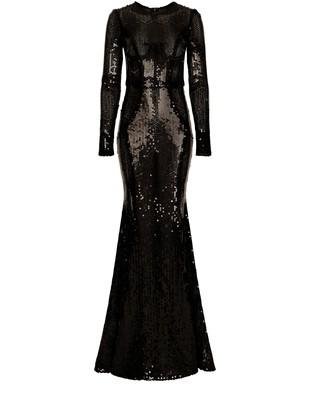 Long sequined dress with corset detailing by DOLCE&GABBANA