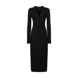 Long viscose knit cardigan with logo by DOLCE&GABBANA