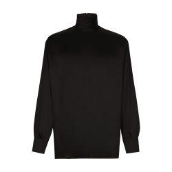 Loose silk turtleneck with cuffs by DOLCE&GABBANA