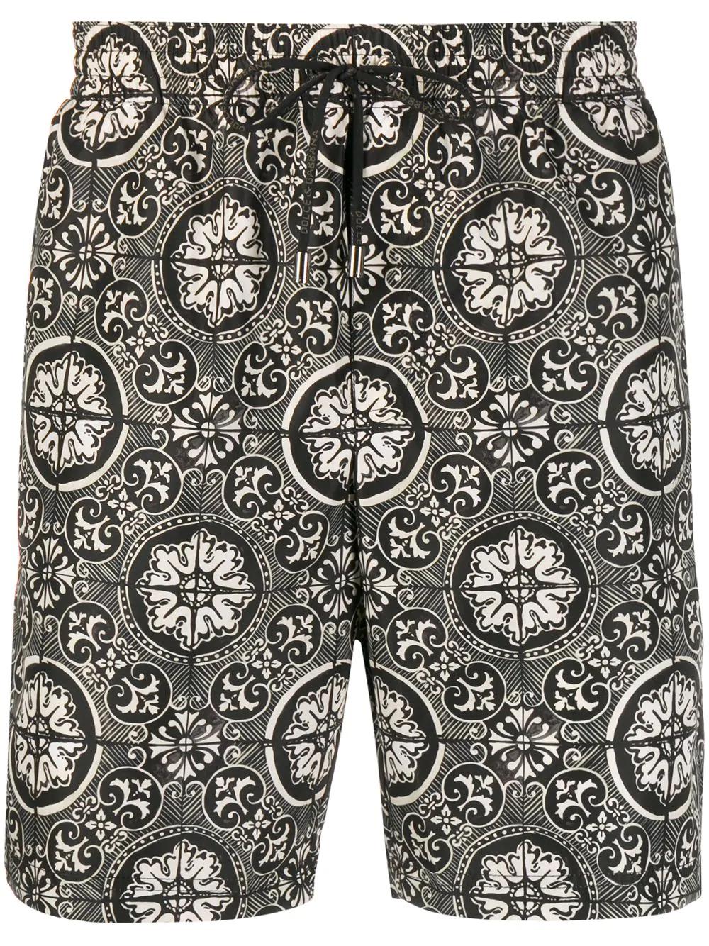 Maiolica-print swim shorts by DOLCE&GABBANA