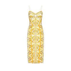 Majolica charmeuse corset dress by DOLCE&GABBANA
