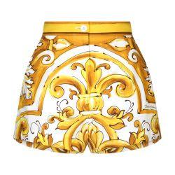 Majolica cotton poplin shorts by DOLCE&GABBANA