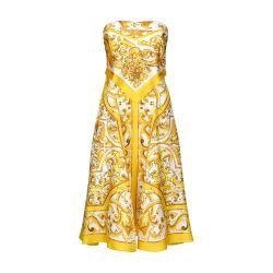 Majolica foulard effect midi dress by DOLCE&GABBANA
