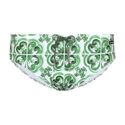 Majolica high-cut leg swim briefs by DOLCE&GABBANA