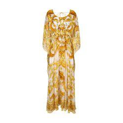 Majolica long silk chiffon dress by DOLCE&GABBANA