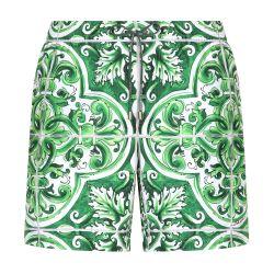 Majolica mid length swim trunks by DOLCE&GABBANA