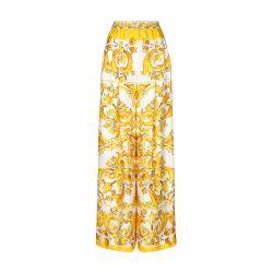 Majolica pants with waistband by DOLCE&GABBANA