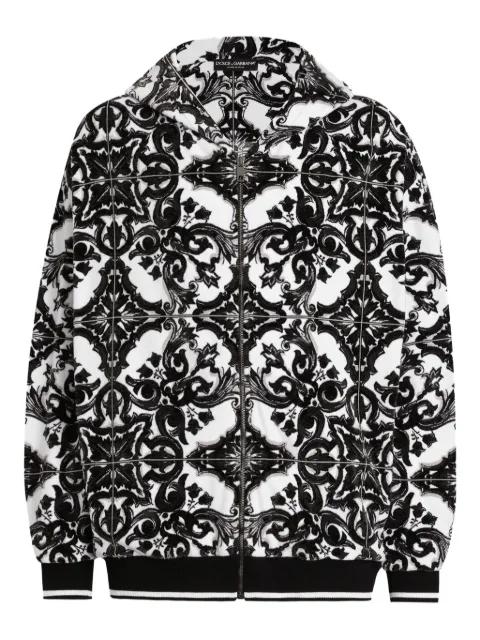 Majolica-print hoodie by DOLCE&GABBANA