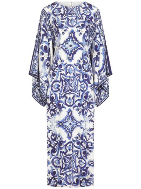 Majolica-print maxi dress by DOLCE&GABBANA