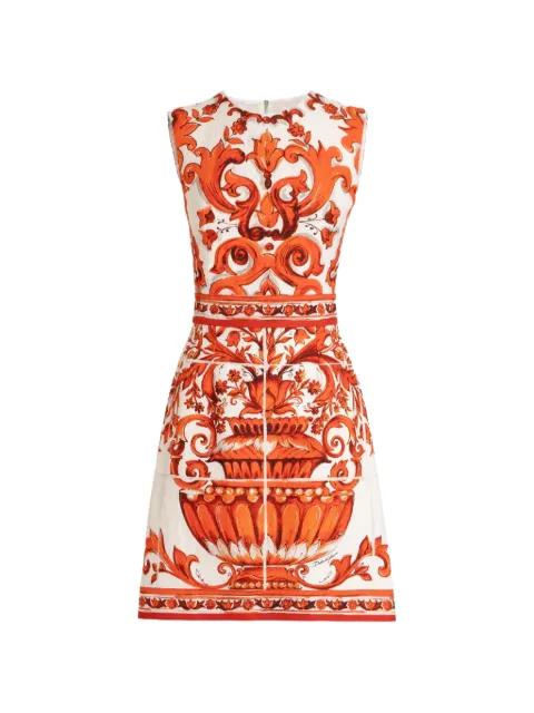 Majolica-print short dress by DOLCE&GABBANA