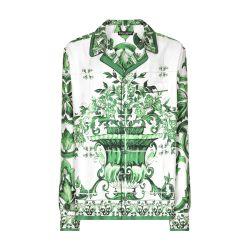 Majolica print silk twill shirt by DOLCE&GABBANA