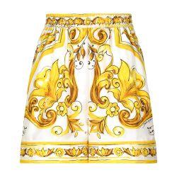 Majolica print silk twill shorts by DOLCE&GABBANA