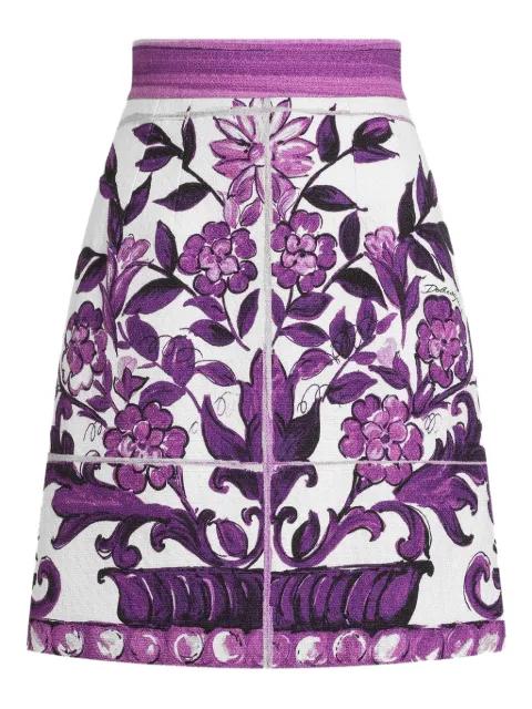 Majolica-print skirt by DOLCE&GABBANA