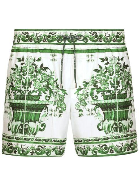 Majolica-print swim shorts by DOLCE&GABBANA