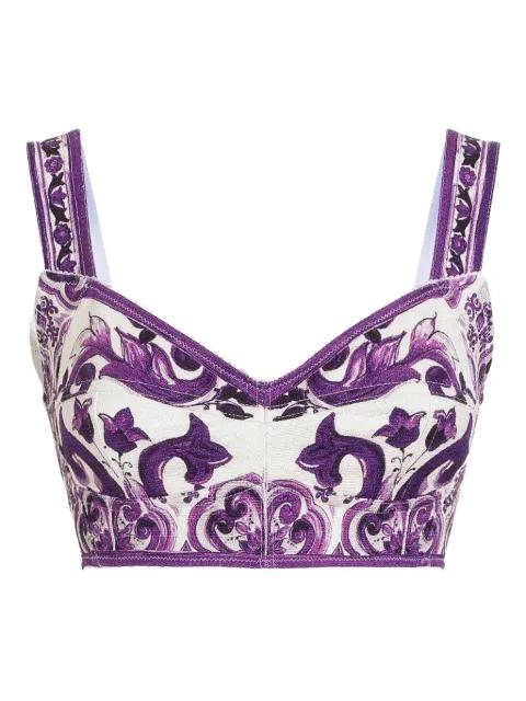 Majolica-print top by DOLCE&GABBANA