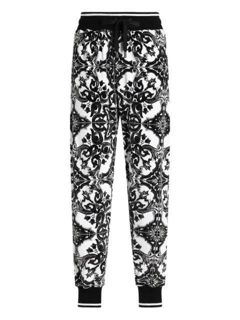 Majolica-print track pants by DOLCE&GABBANA