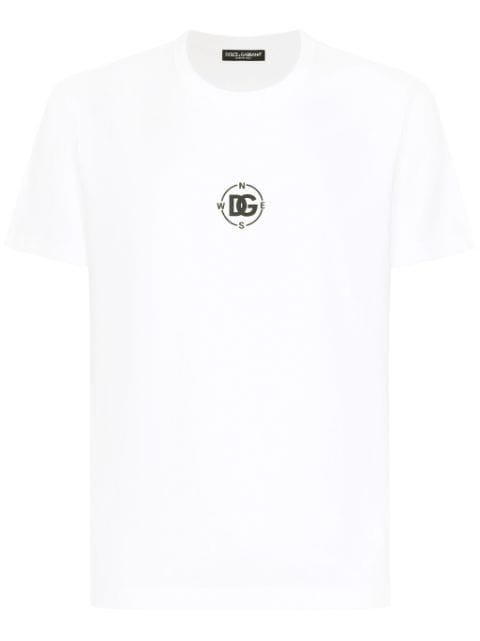 Marina-print cotton T-shirt by DOLCE&GABBANA