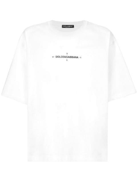 Marina-print cotton T-shirt by DOLCE&GABBANA