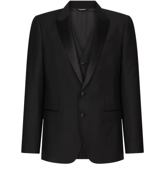 Martini-fit wool and silk tuxedo suit by DOLCE&GABBANA