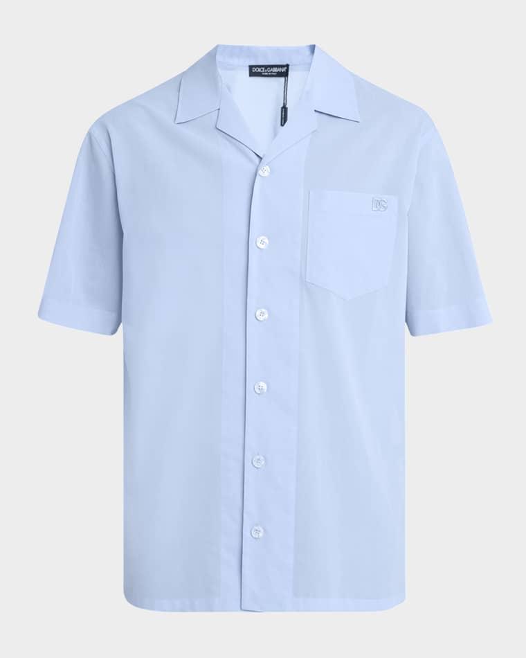 Men's Cotton DG-Pocket Camp Shirt by DOLCE&GABBANA