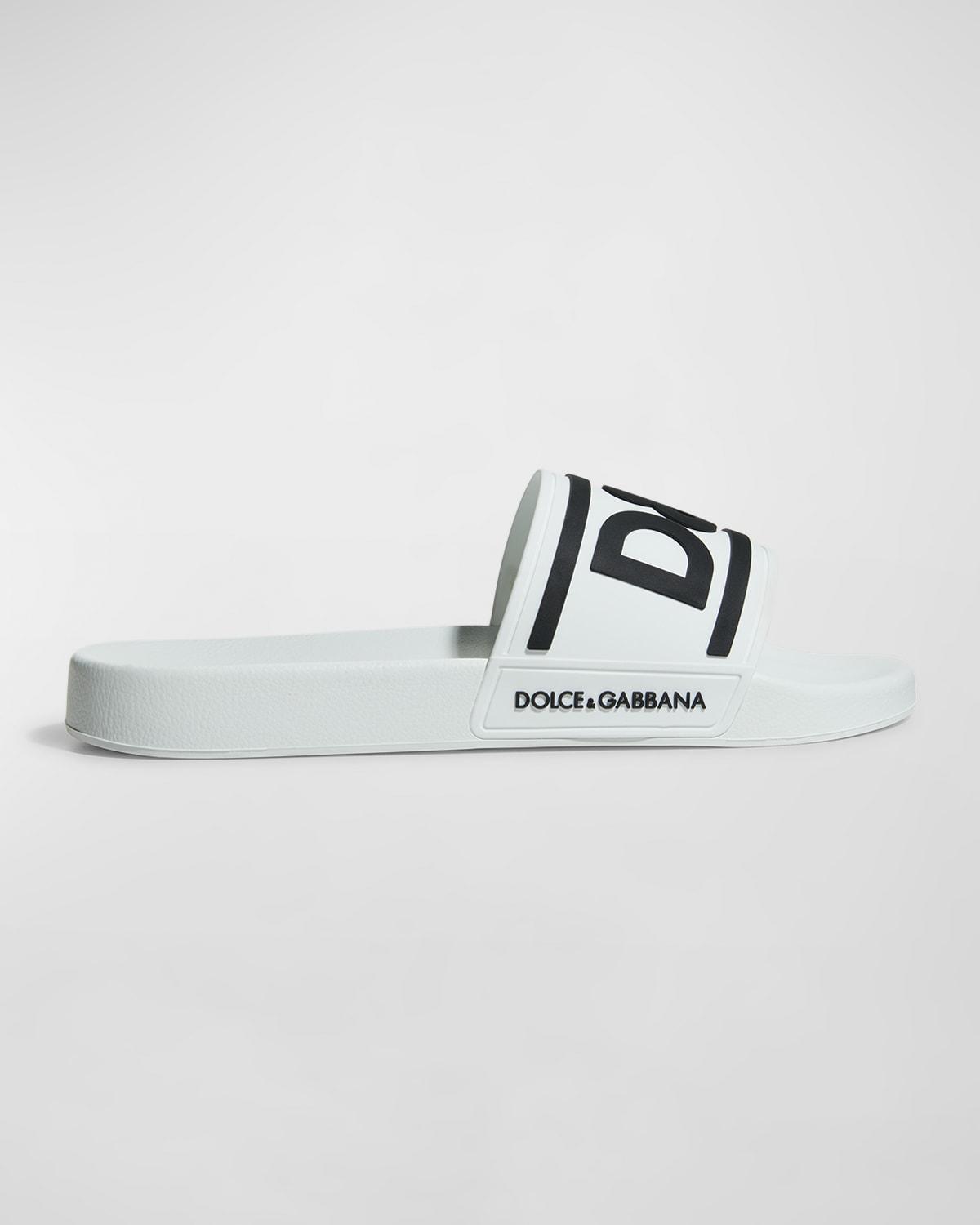 Men's Logo Pool Slides by DOLCE&GABBANA