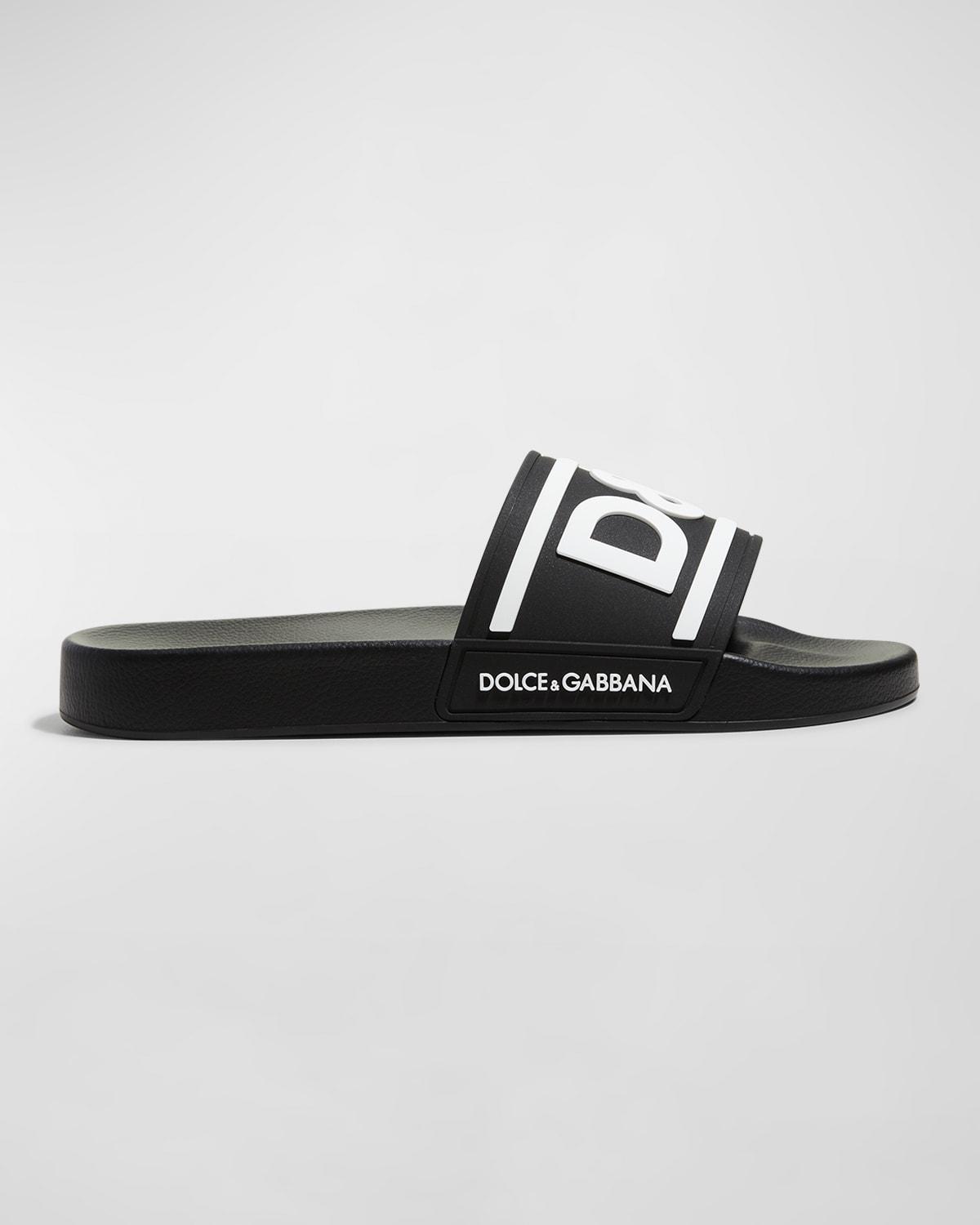 Men's Logo Pool Slides by DOLCE&GABBANA