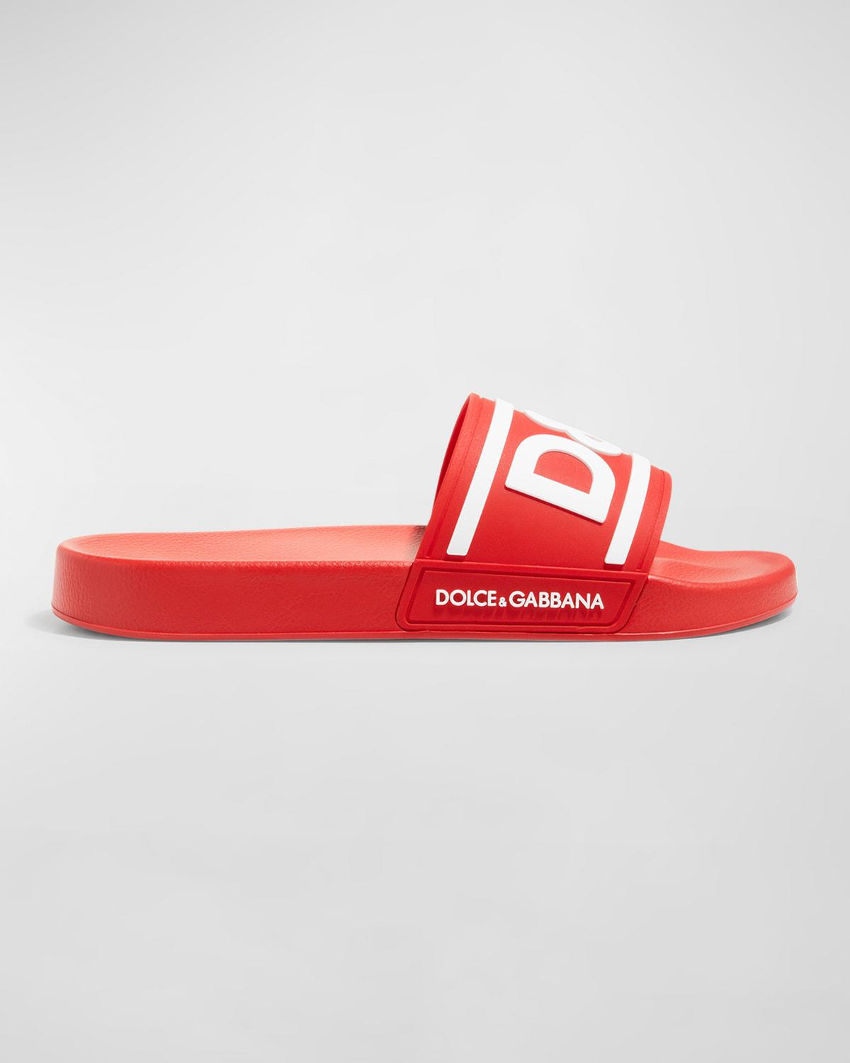 Men's Logo Pool Slides by DOLCE&GABBANA