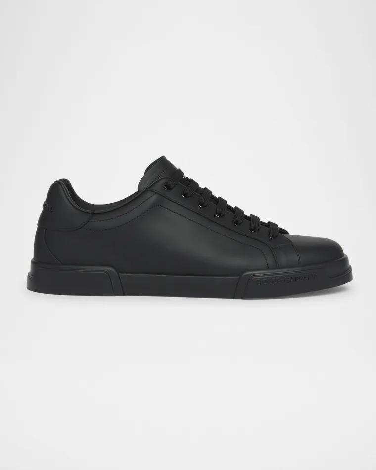 Men's Portofino Calfskin Low-Top Sneakers by DOLCE&GABBANA