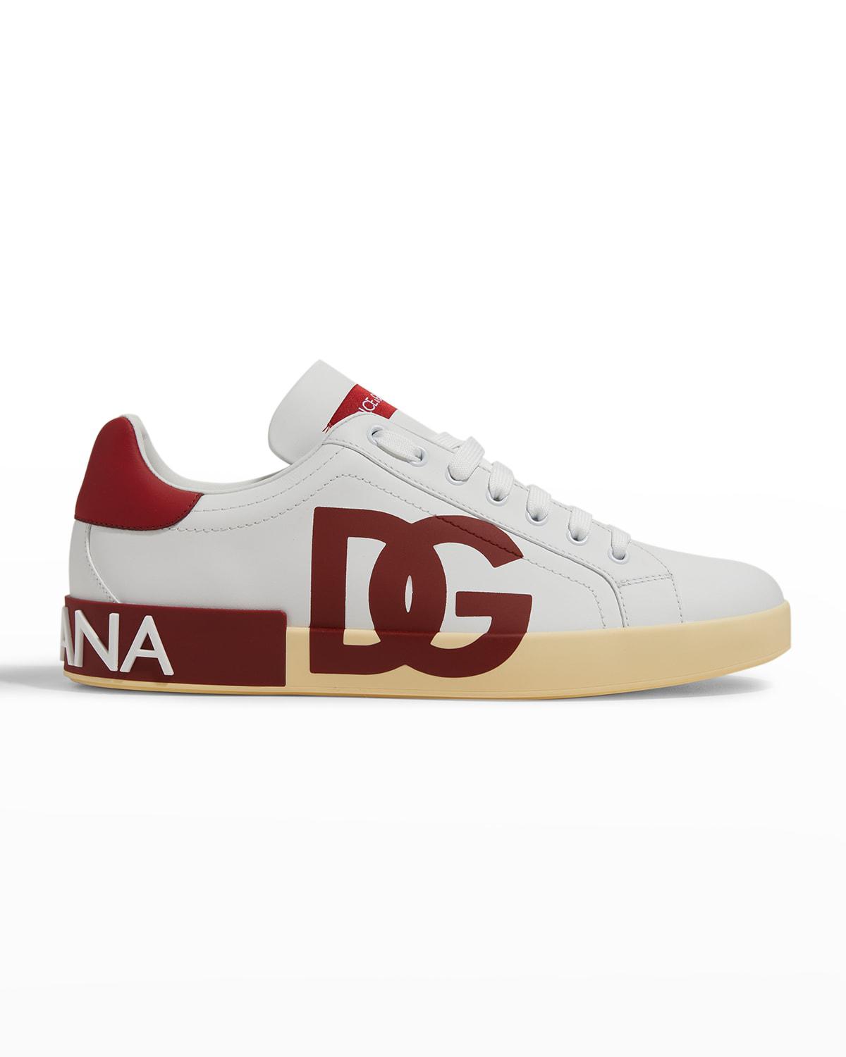 Men's Portofino Leather Low-Top Sneakers by DOLCE&GABBANA