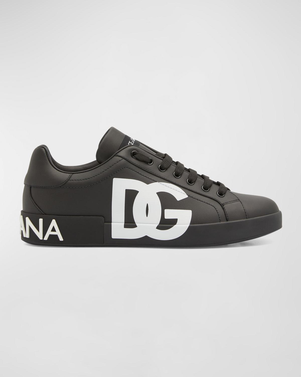 Men's Portofino Leather Low-Top Sneakers by DOLCE&GABBANA