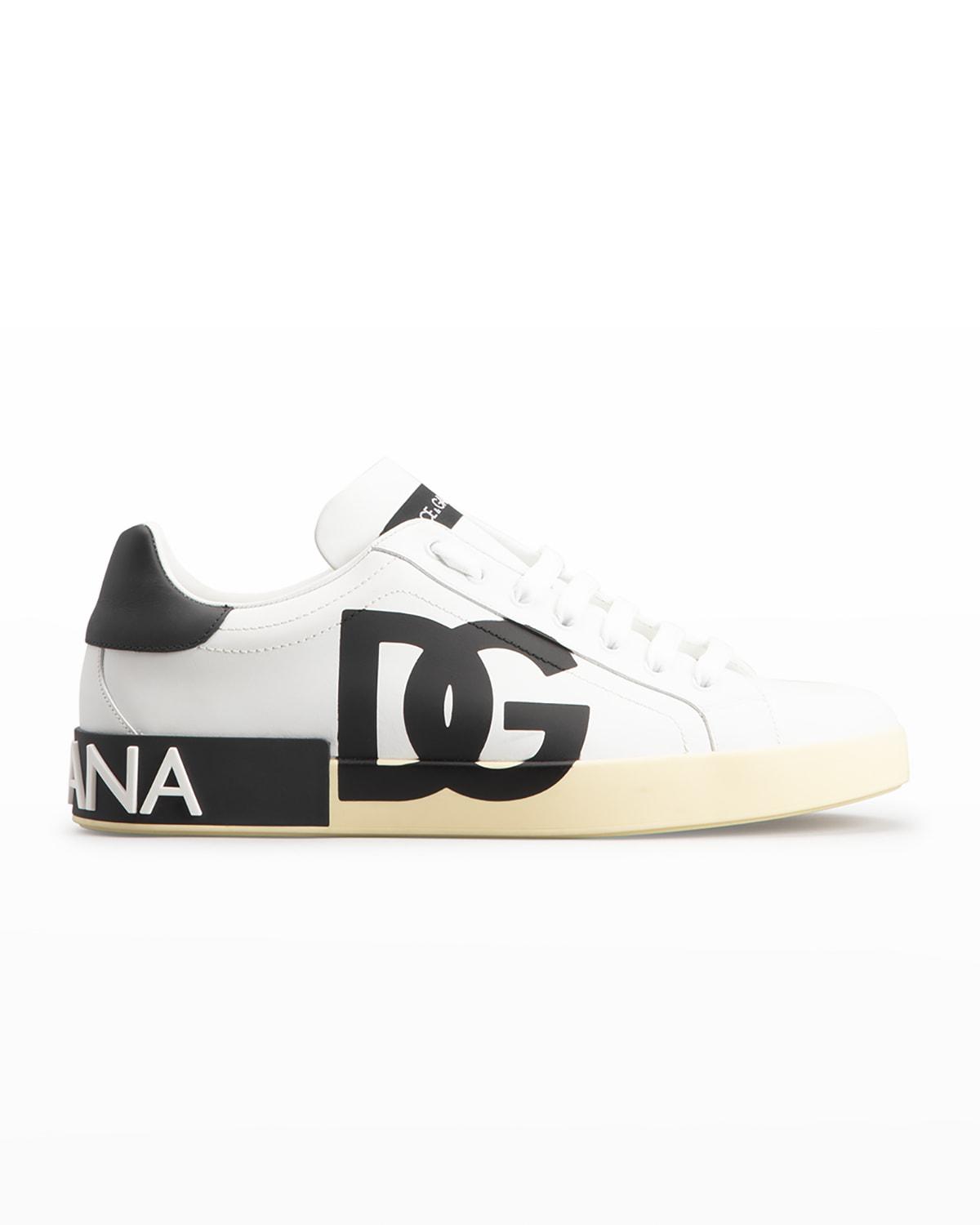 Men's Portofino Leather Low-Top Sneakers by DOLCE&GABBANA