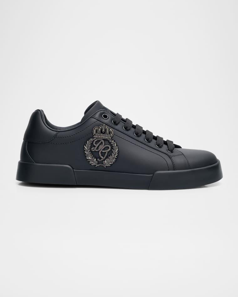 Men's Portofino Light Strobel Calfskin Low-Top Sneakers by DOLCE&GABBANA