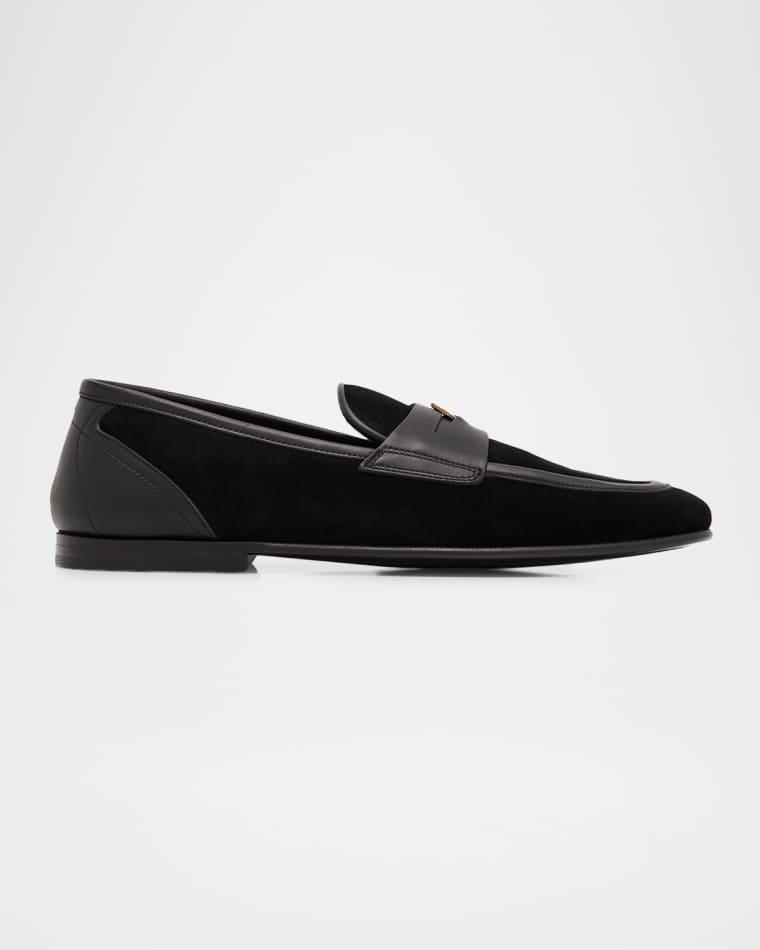 Men's Split Calfskin Penny Loafers by DOLCE&GABBANA