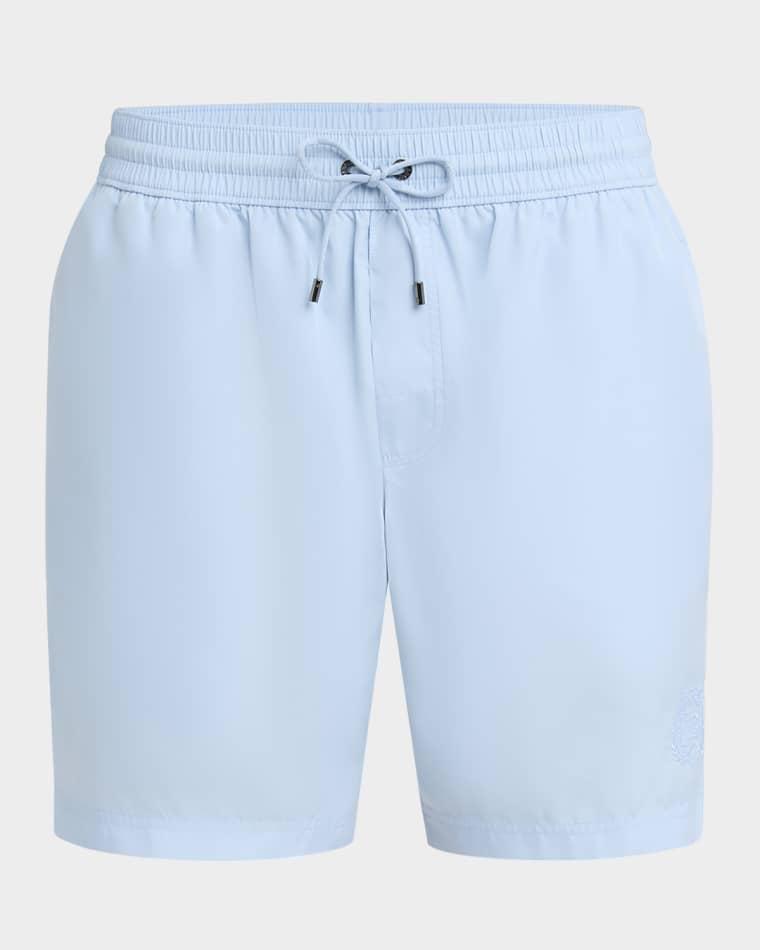 Men's Tonal Emblem Swim Trunks by DOLCE&GABBANA