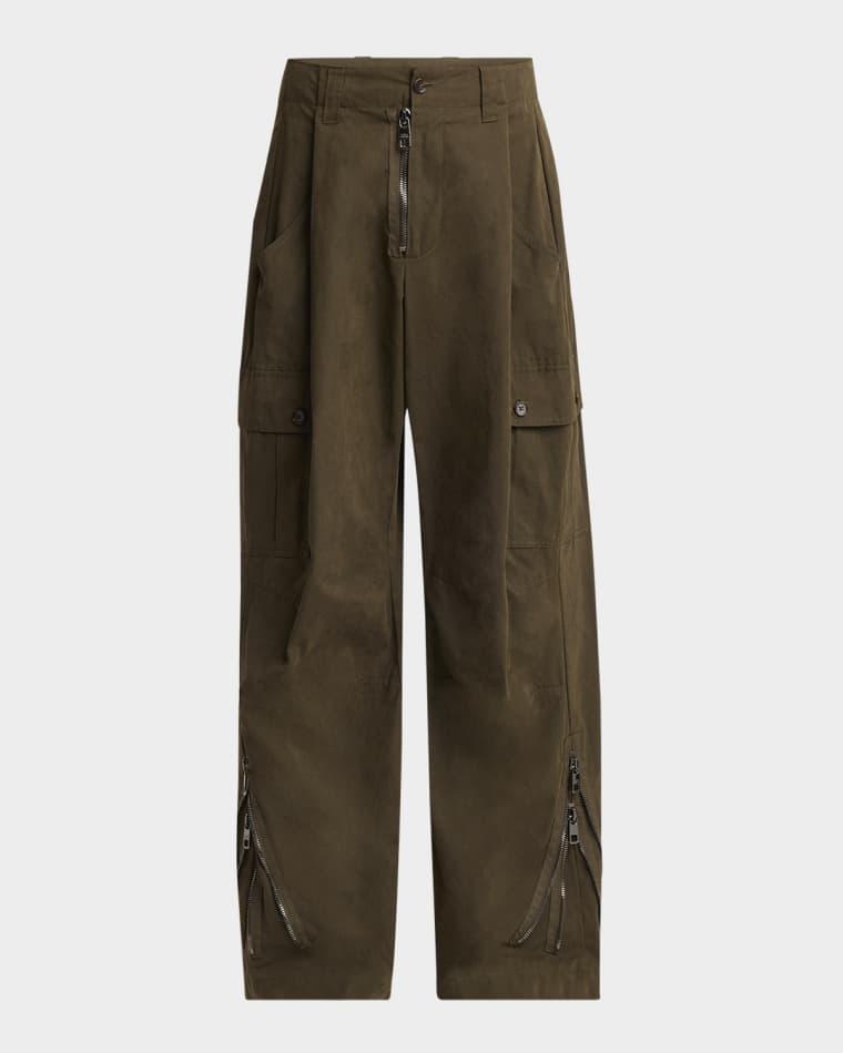 Men's Wide Leg Pleated Cargo Pants by DOLCE&GABBANA