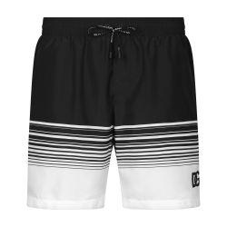 Mid-rise swim trunks with DG print by DOLCE&GABBANA